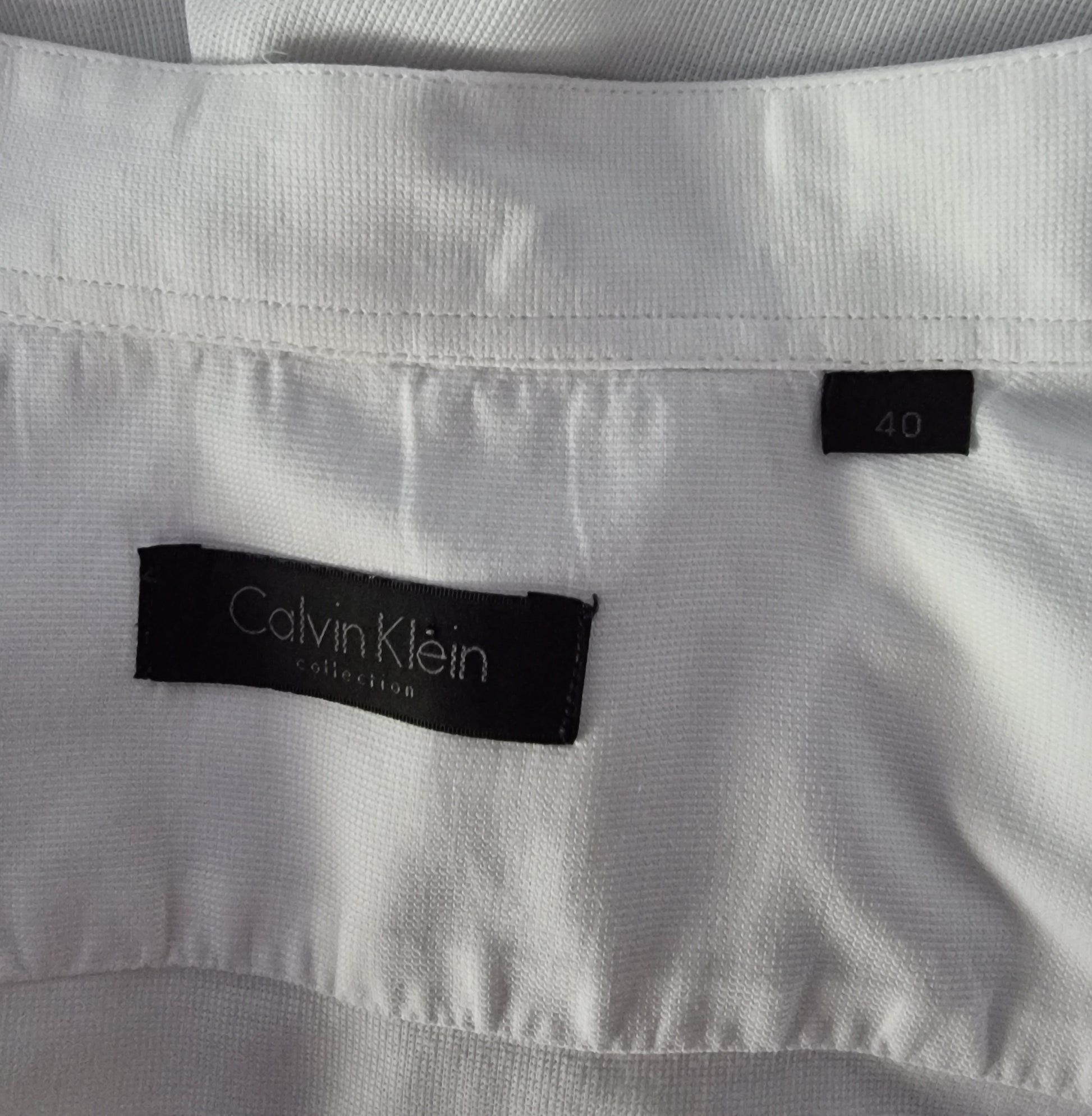 Calvin Klein Men's White Formal Cotton Shirt UK L 40 Timeless Fashions