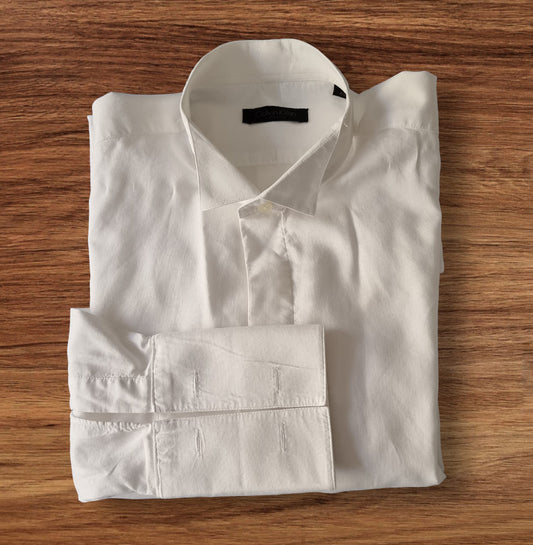 Calvin Klein Men's White Formal Cotton Shirt UK L 40 Timeless Fashions