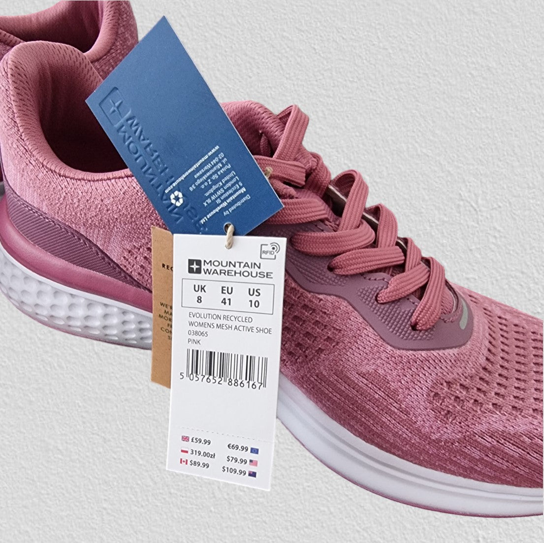 Mountain Warehouse Women’s Pink Running Shoes/Trainers UK 8 US 10 EU 41 Timeless Fashions