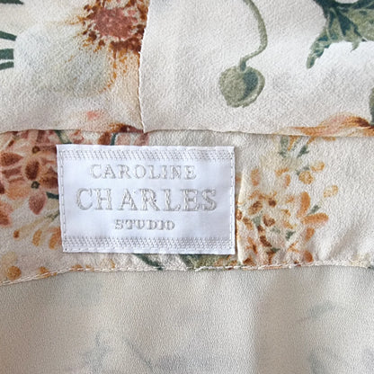 Caroline Charles Vintage Silk Skirt & Blouse UK 16 US 12 EU 44 - Timelessfashions