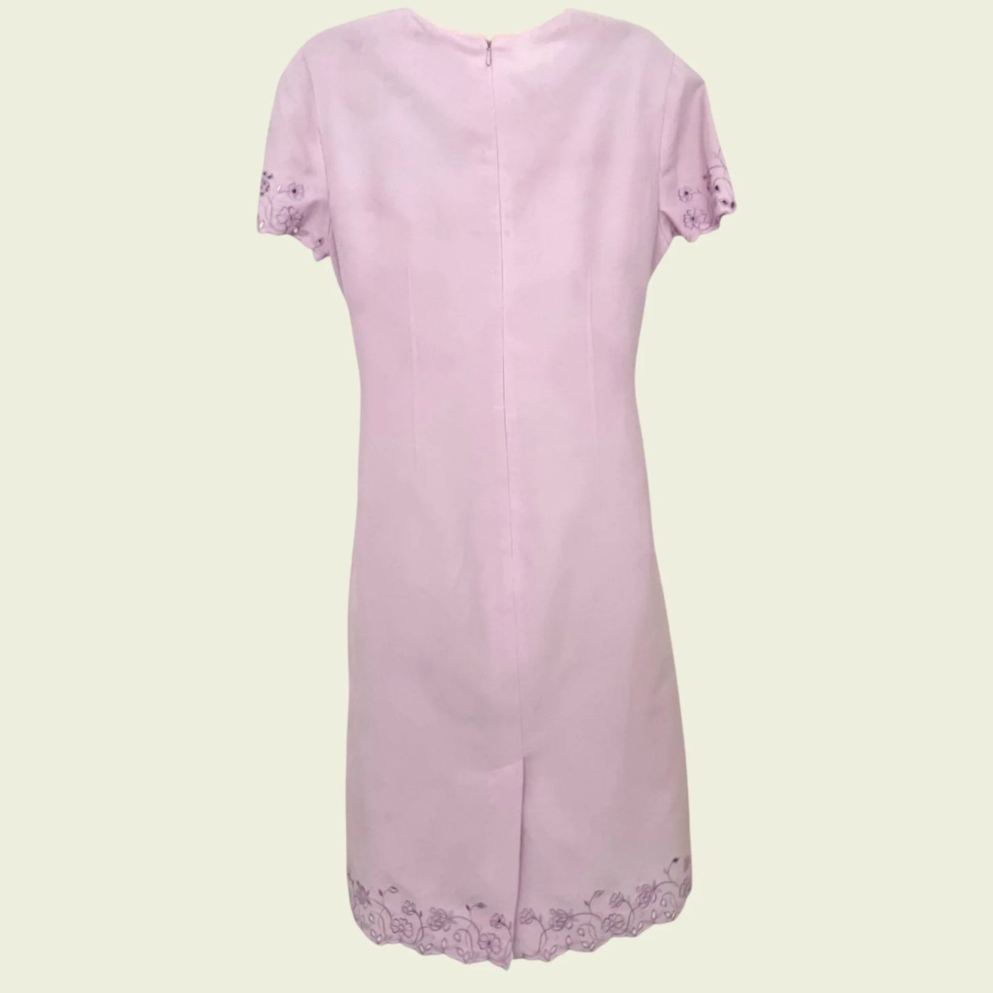 Viyella Vintage Lilac Broderie Anglais Dress UK 10 US 8 EU 38 - Timelessfashions