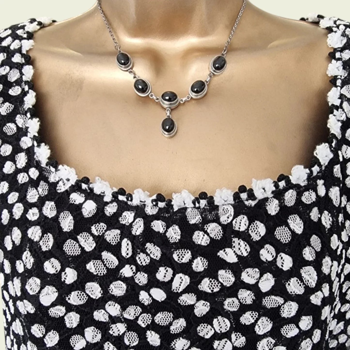 Caroline Charles Studio Vintage Black Lace Overlay Dress UK 16 US 12 EU 44 - Timelessfashions