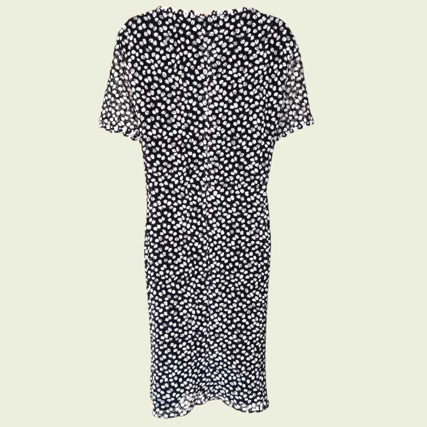 Caroline Charles Studio Vintage Black Lace Overlay Dress UK 16 US 12 EU 44 - Timelessfashions