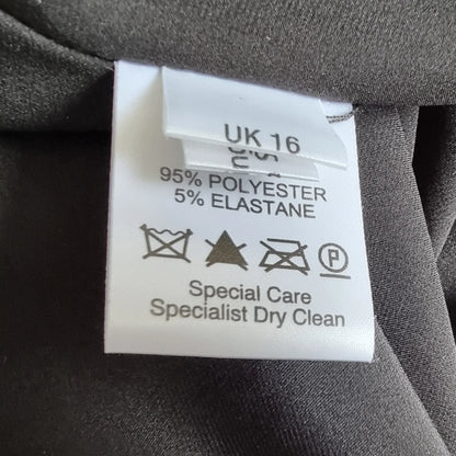 Caroline Charles Studio Vintage Black Lace Overlay Dress UK 16 US 12 EU 44 - Timelessfashions