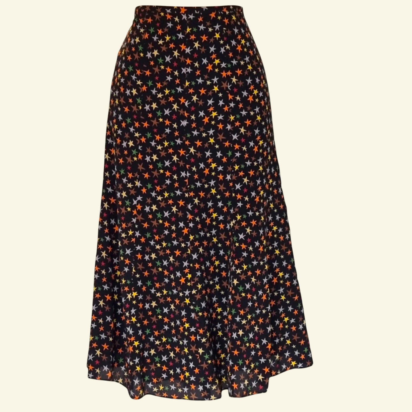 Caroline Charles London Vintage Black Silk Skirt & Top UK 16/18 US 12/14 EU 44/46 - Timelessfashions