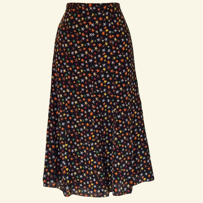 Caroline Charles London Vintage Black Silk Skirt & Top UK 16/18 US 12/14 EU 44/46 - Timelessfashions