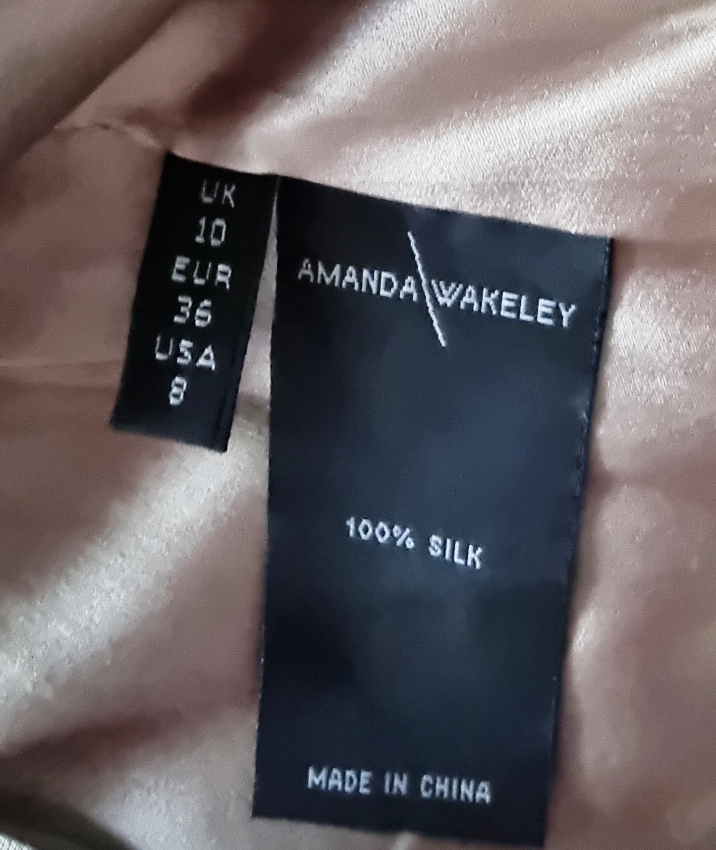 Amanda Wakeley Silk Mink Strapless Dress UK 10 US 6 EU 38 Timeless Fashions