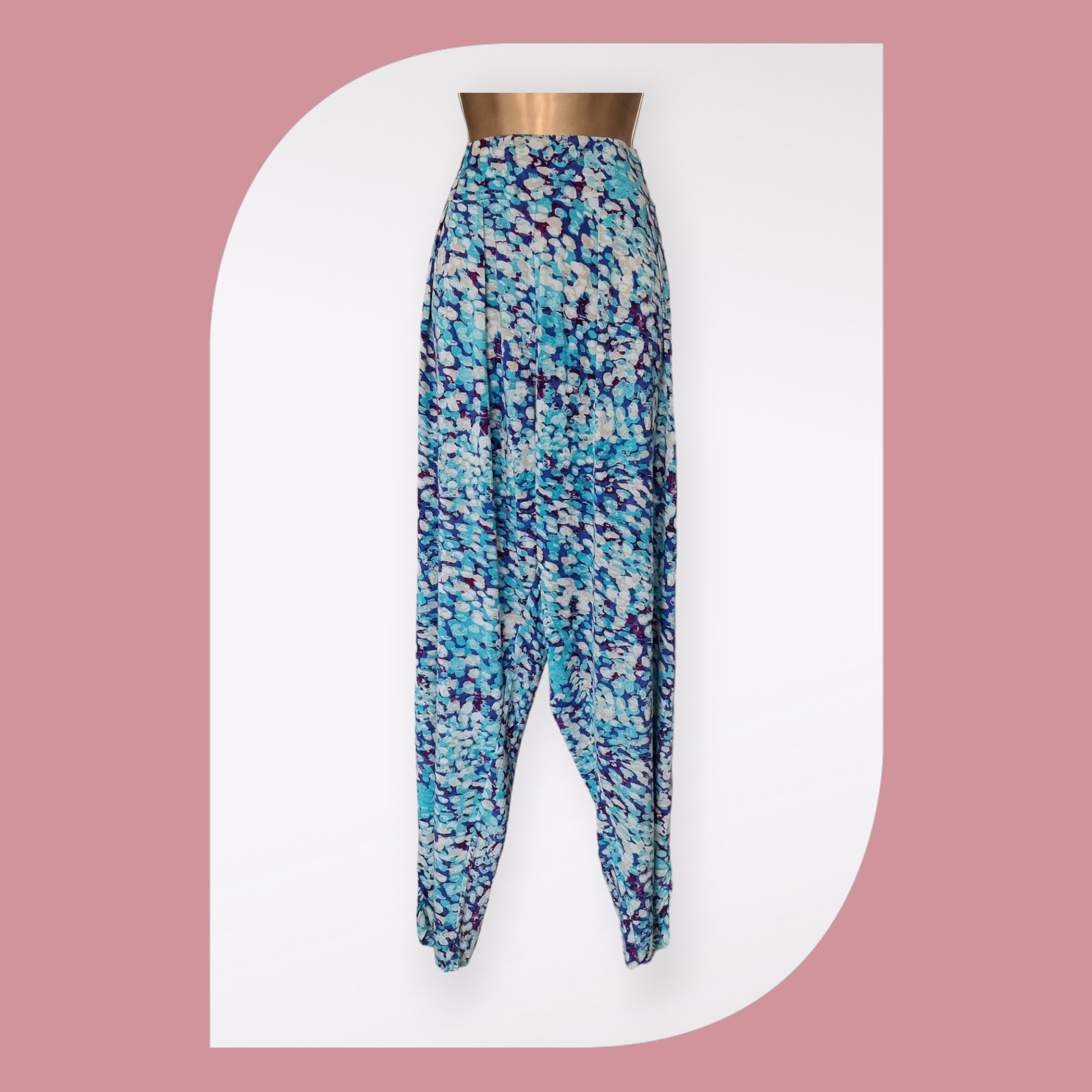 Pomodoro Aqua Summer Ankle Length Pants UK 18 US 14 EU 46 Timeless Fashions