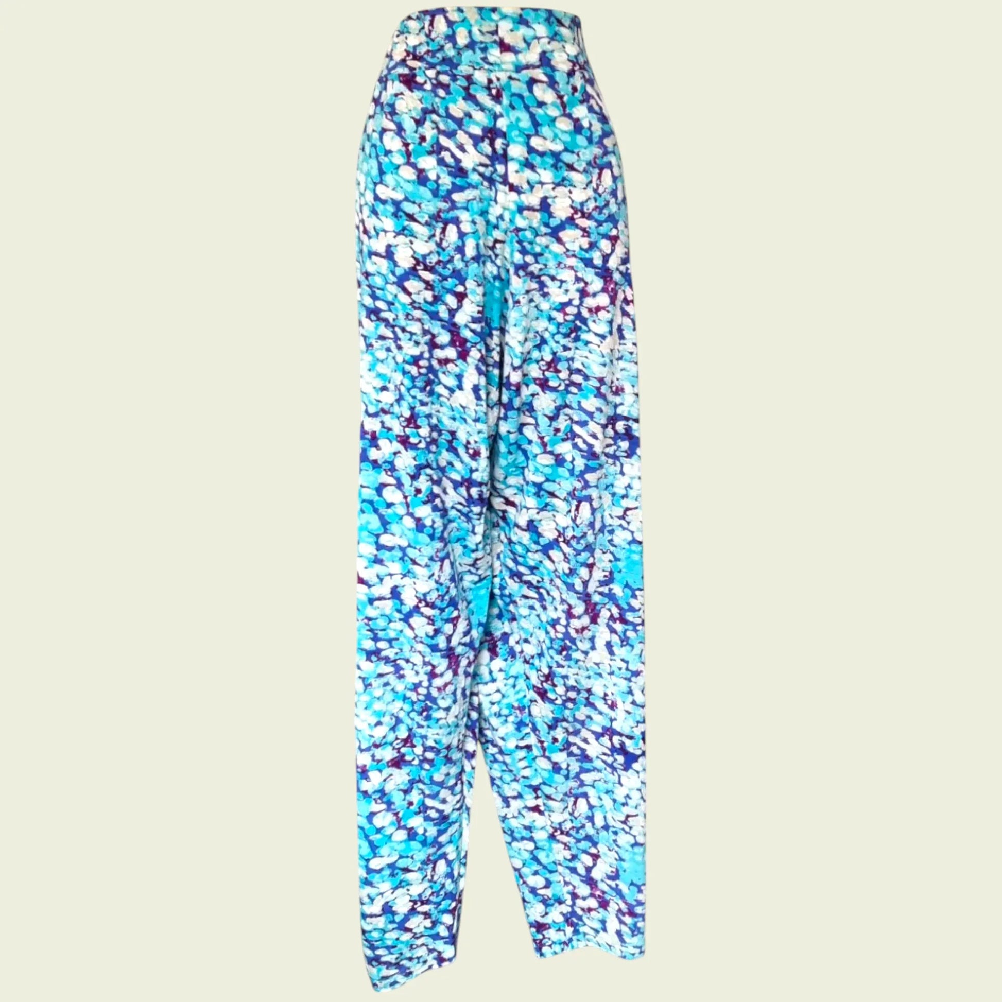 Pomodoro Aqua Summer Ankle Length Pants UK 18 US 14 EU 46 - Timelessfashions