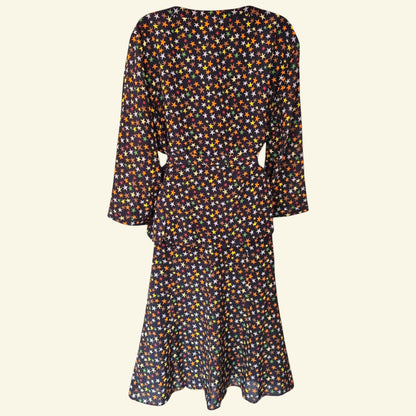 Caroline Charles London Vintage Black Silk Skirt & Top UK 16/18 US 12/14 EU 44/46 - Timelessfashions