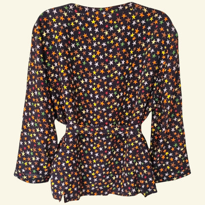 Caroline Charles London Vintage Black Silk Skirt & Top UK 16/18 US 12/14 EU 44/46 - Timelessfashions