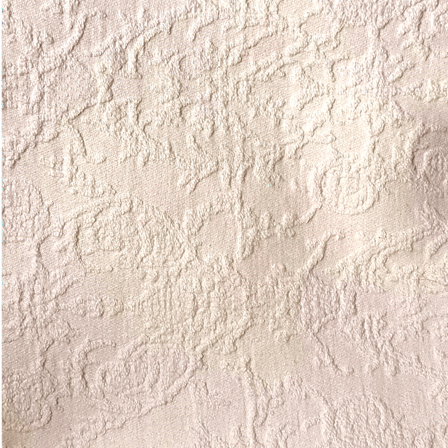 Textured white fabric