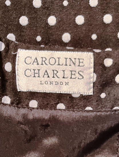 Caroline Charles Vintage Black & White Polka Dot Suit UK 16/18 US 12/14 EU 44/46 Timeless Fashions