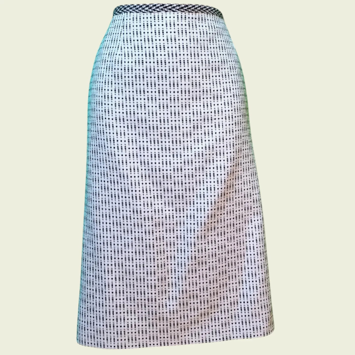 Caroline Charles London Vintage White Fleck Skirt & Jacket UK 16/18 US 12/14 EU 44/46 - Timelessfashions