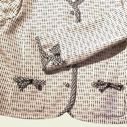 Caroline Charles London Vintage White Fleck Skirt & Jacket UK 16/18 US 12/14 EU 44/46 - Timelessfashions