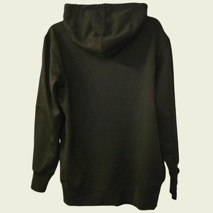 Black hoodie on a beige background