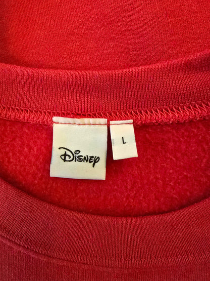 Mickey Mouse Disney Red Unisex Sweatshirt UK L Timeless Fashions