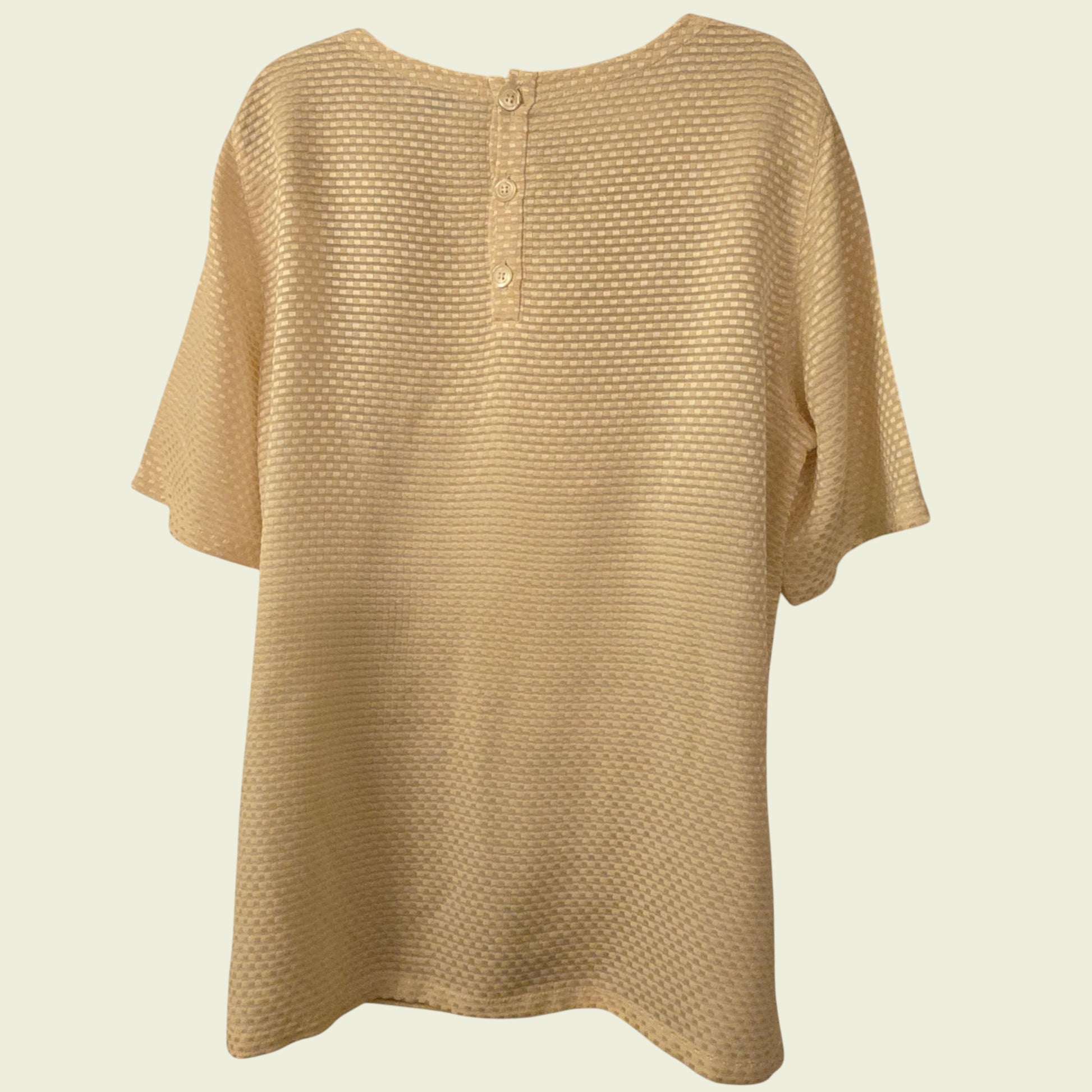 Beige textured shirt on a beige background