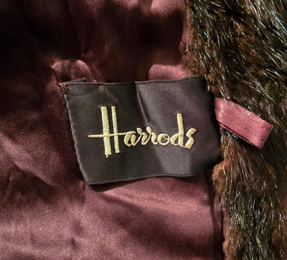 Harrods Vintage 1940's Full Length Genuine Mink Fur Coat UK 14 US 10 EU 42