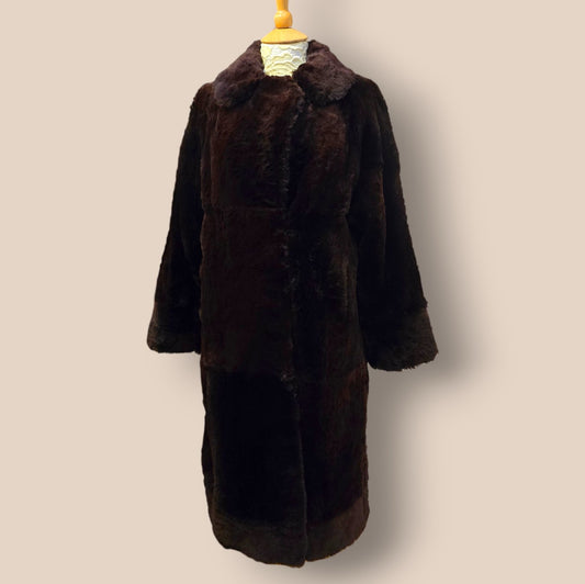 Leroy Furs Model Vintage Genuine Mink Fur Coat UK 14 US 10 EU 42 Timeless Fashions