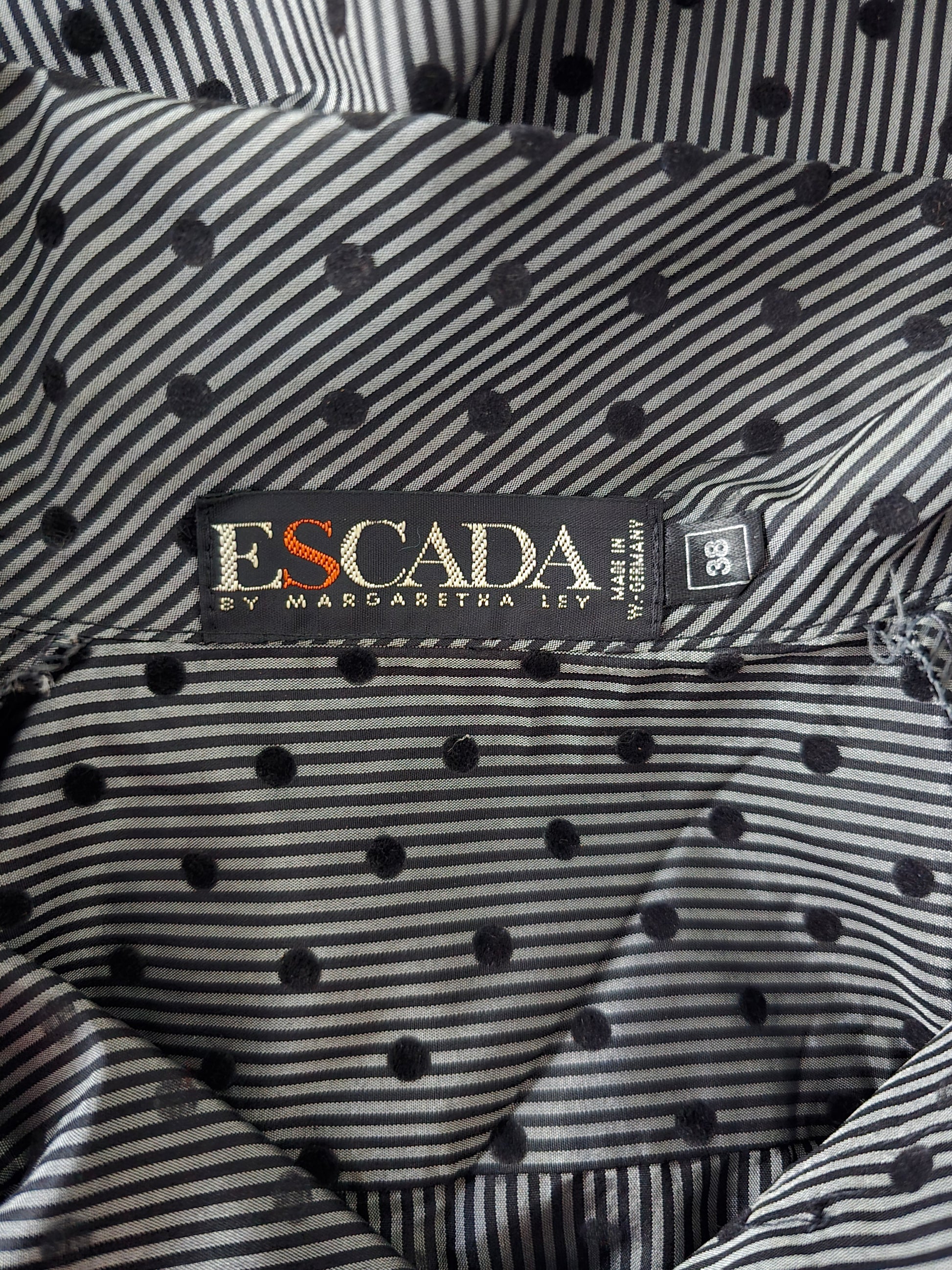 Escada Margaretha Ley Grey Silk Blouson UK 10 US 6 EU 38 IT 42 Timeless Fashions