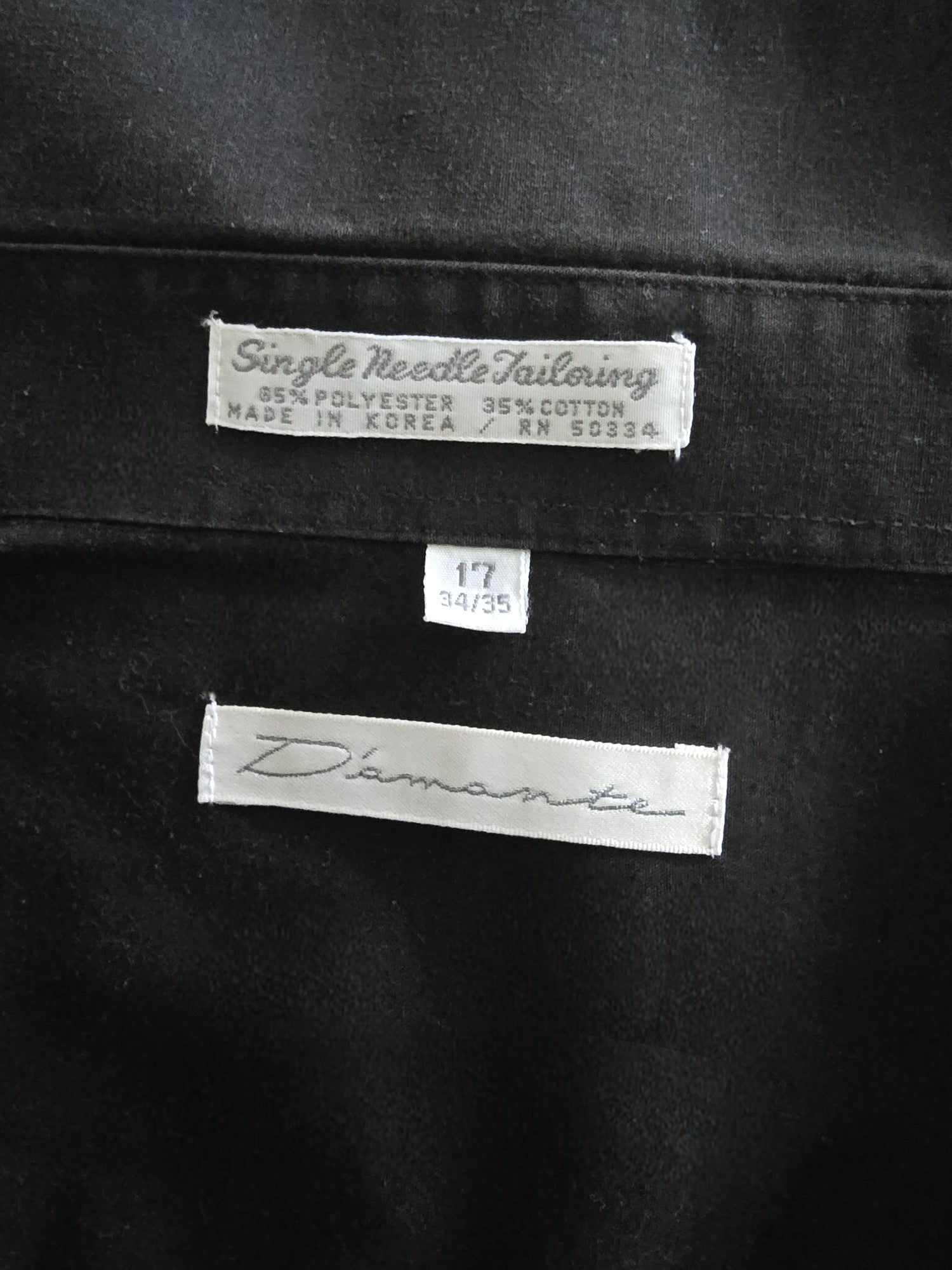 D'amante Couture Collection Men’s Black Shirt Collar 17 Timelessfashions