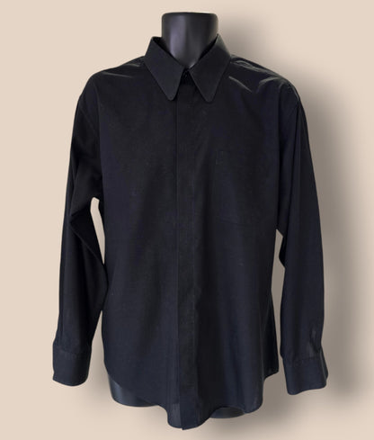 D'amante Couture Collection Men’s Black Shirt Collar 17 Timelessfashions