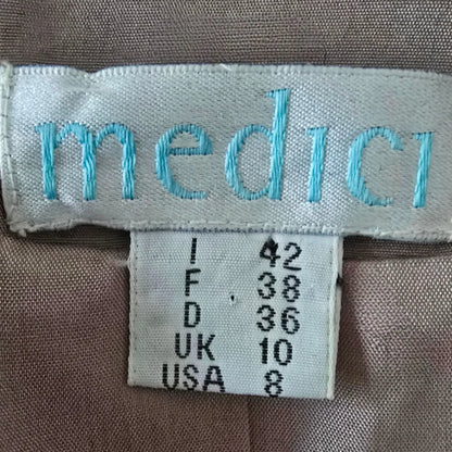 Medici Vintage Grey Silk Special Occasion Suit UK 10 US 6 EU 38 - Timelessfashions