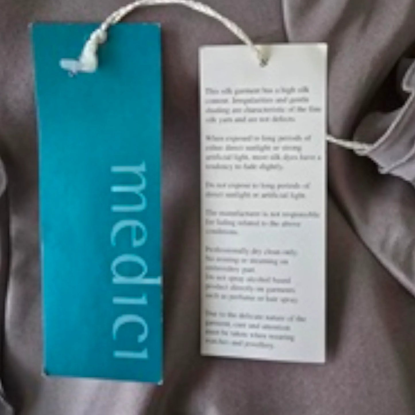 Medici Vintage Grey Silk Special Occasion Suit UK 10 US 6 EU 38 - Timelessfashions