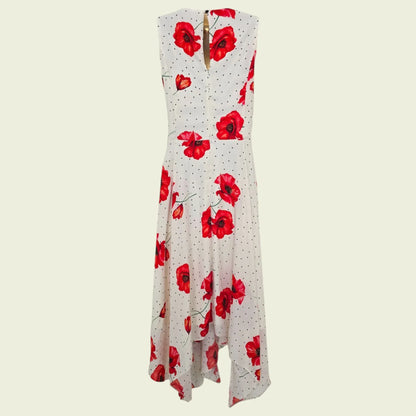 Roman Handkerchief Hem Poppy Dress UK 18 US 14 EU 46 - Timelessfashions
