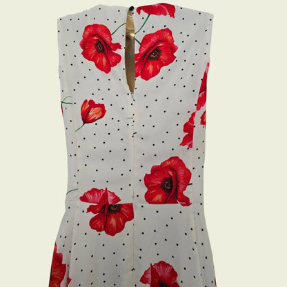 Roman Handkerchief Hem Poppy Dress UK 18 US 14 EU 46 - Timelessfashions