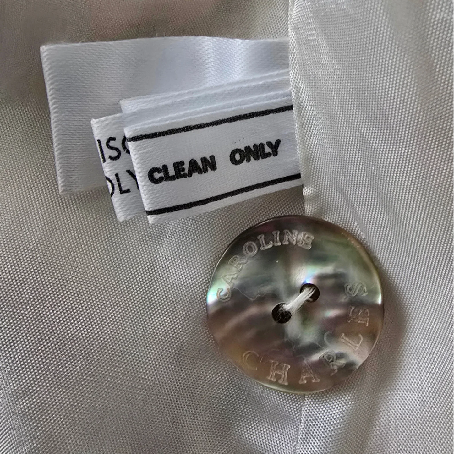 Caroline Charles White Floral Longline Jacket UK 8 US 4 EU 34 - Timelessfashions