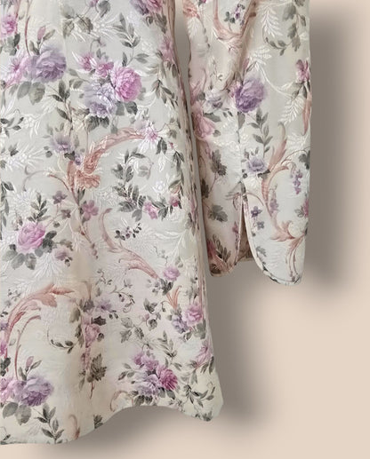 Caroline Charles Silk Floral Longline Jacket UK 8 US 4 EU 34 Timeless Fashions