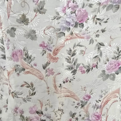 Caroline Charles White Floral Longline Jacket UK 8 US 4 EU 34 - Timelessfashions