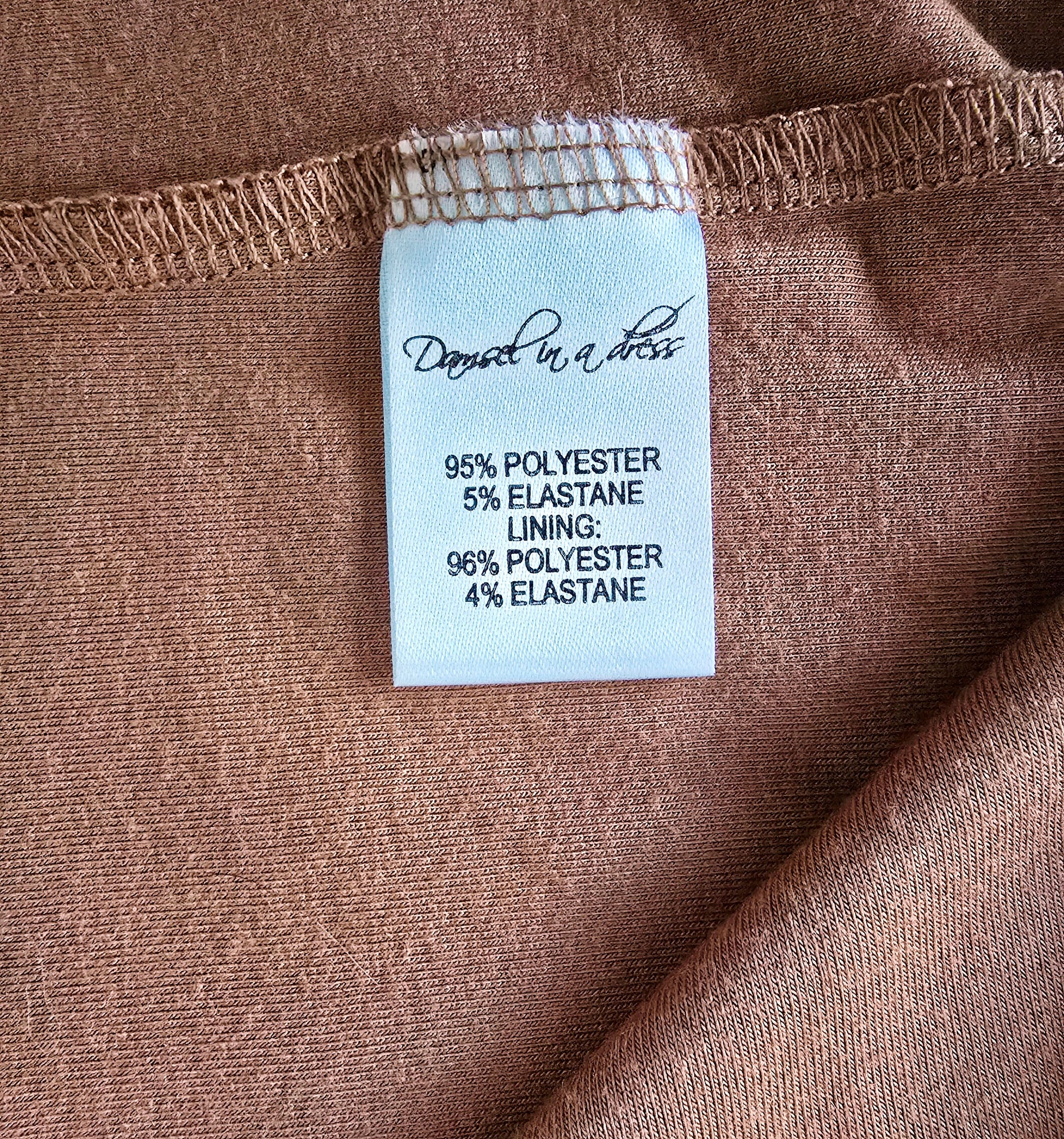 Damsel In A Dress Wrap Style Camel Lined Dress UK 14 US 10 EU 42 Timeless Fashions