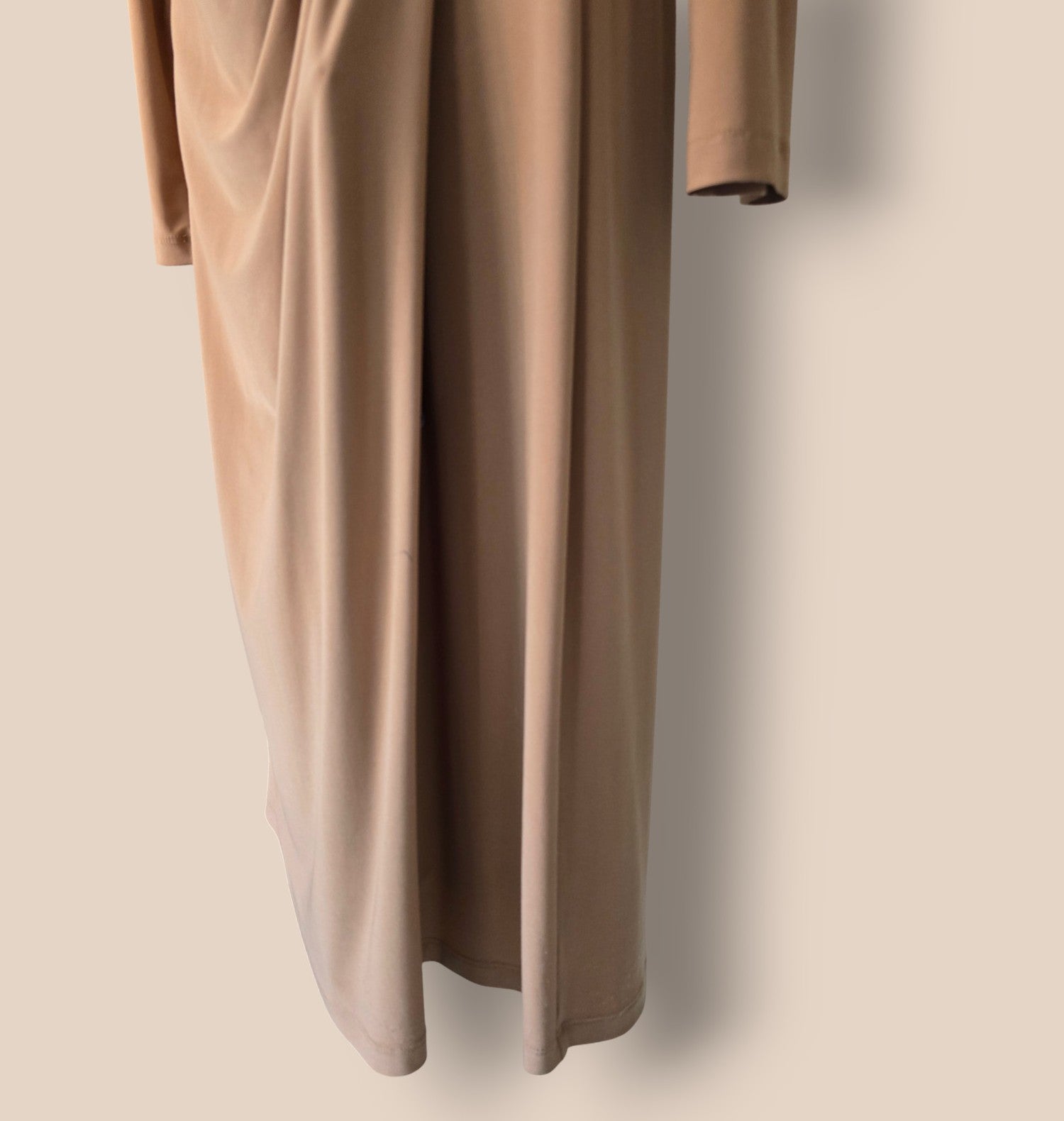 Damsel In A Dress Wrap Style Camel Lined Dress UK 14 US 10 EU 42 Timeless Fashions