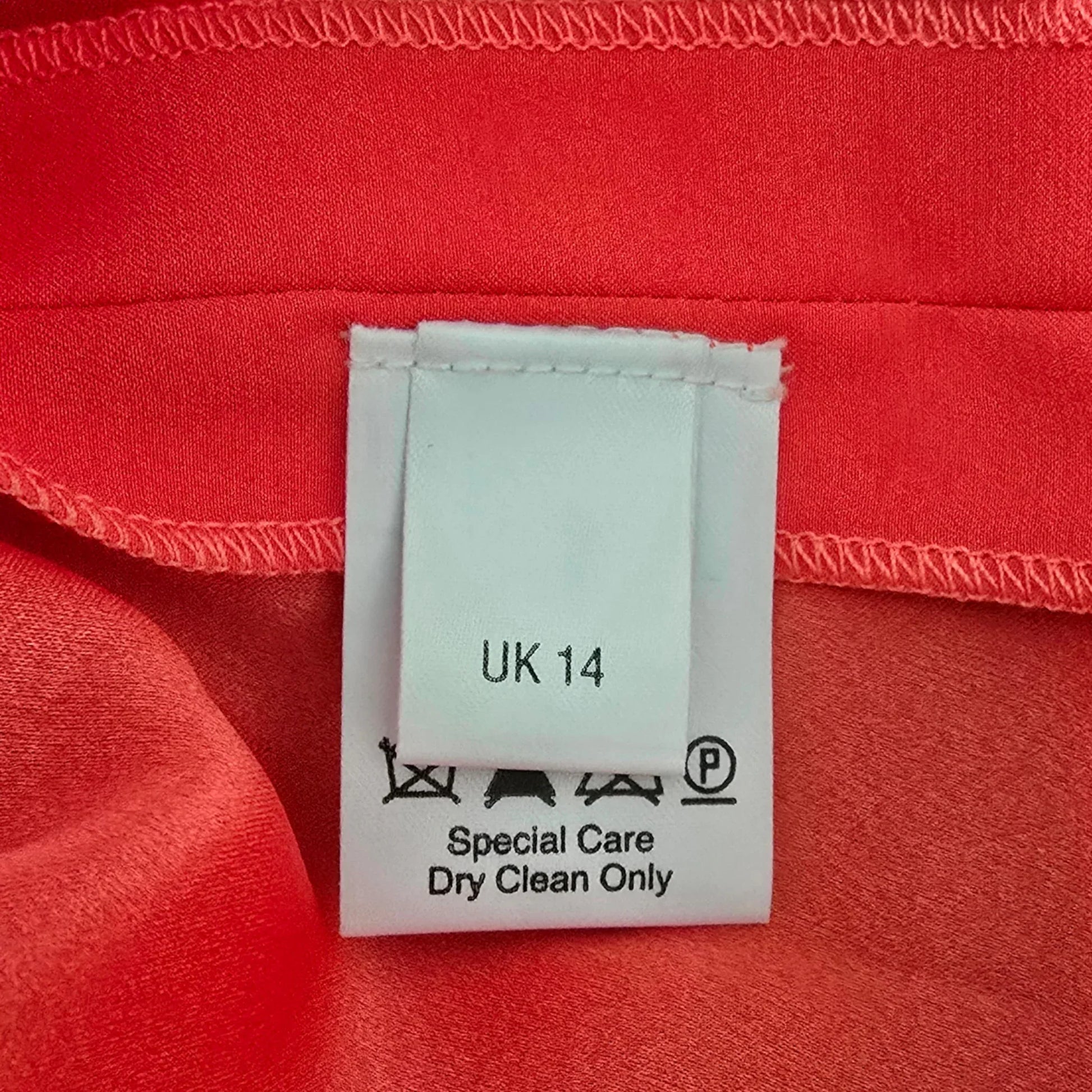 Caroline Charles Coral Lace Dress UK 14 US 10 EU 42 - Timelessfashions