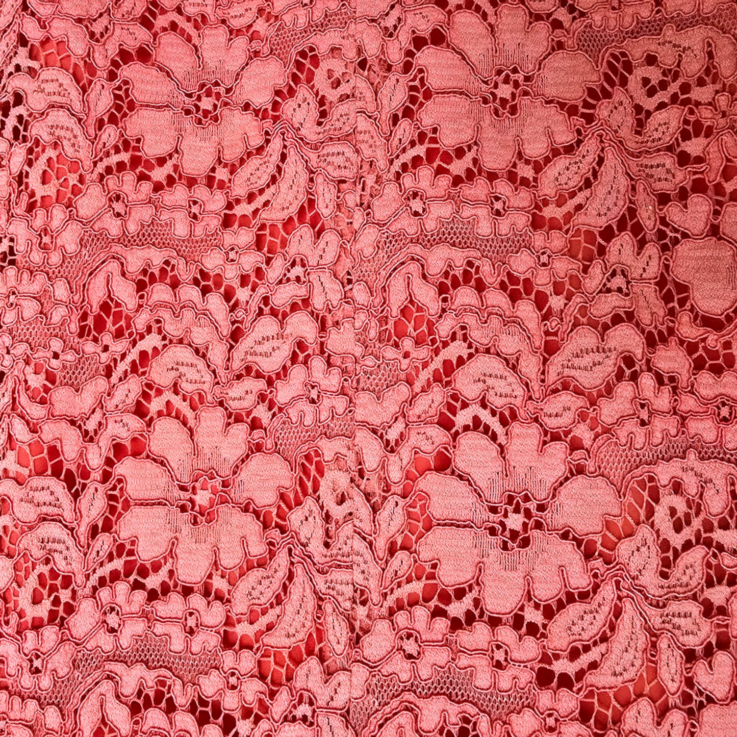 Caroline Charles Coral Lace Dress UK 14 US 10 EU 42 - Timelessfashions