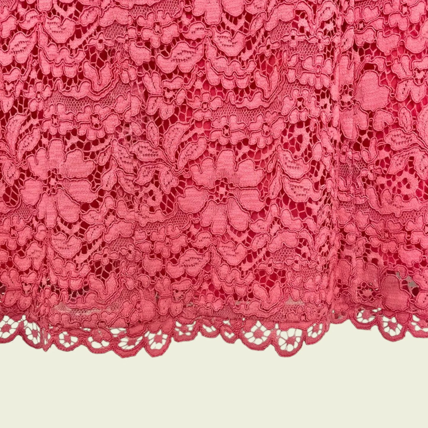 Caroline Charles Coral Lace Dress UK 14 US 10 EU 42 - Timelessfashions