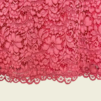 Caroline Charles Coral Lace Dress UK 14 US 10 EU 42 - Timelessfashions