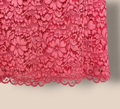 Caroline Charles Coral Lace Dress UK 14 US 10 EU 42 Timeless Fashions
