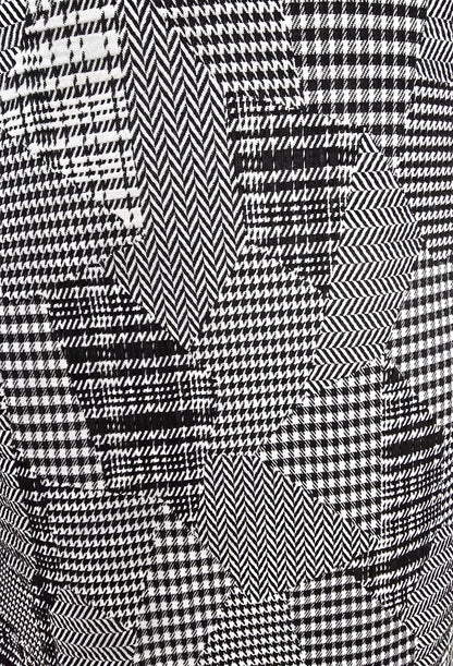 Caroline Charles Black And White Patchwork Style Dress UK 14 US 10 EU 42 Timeless Fashions