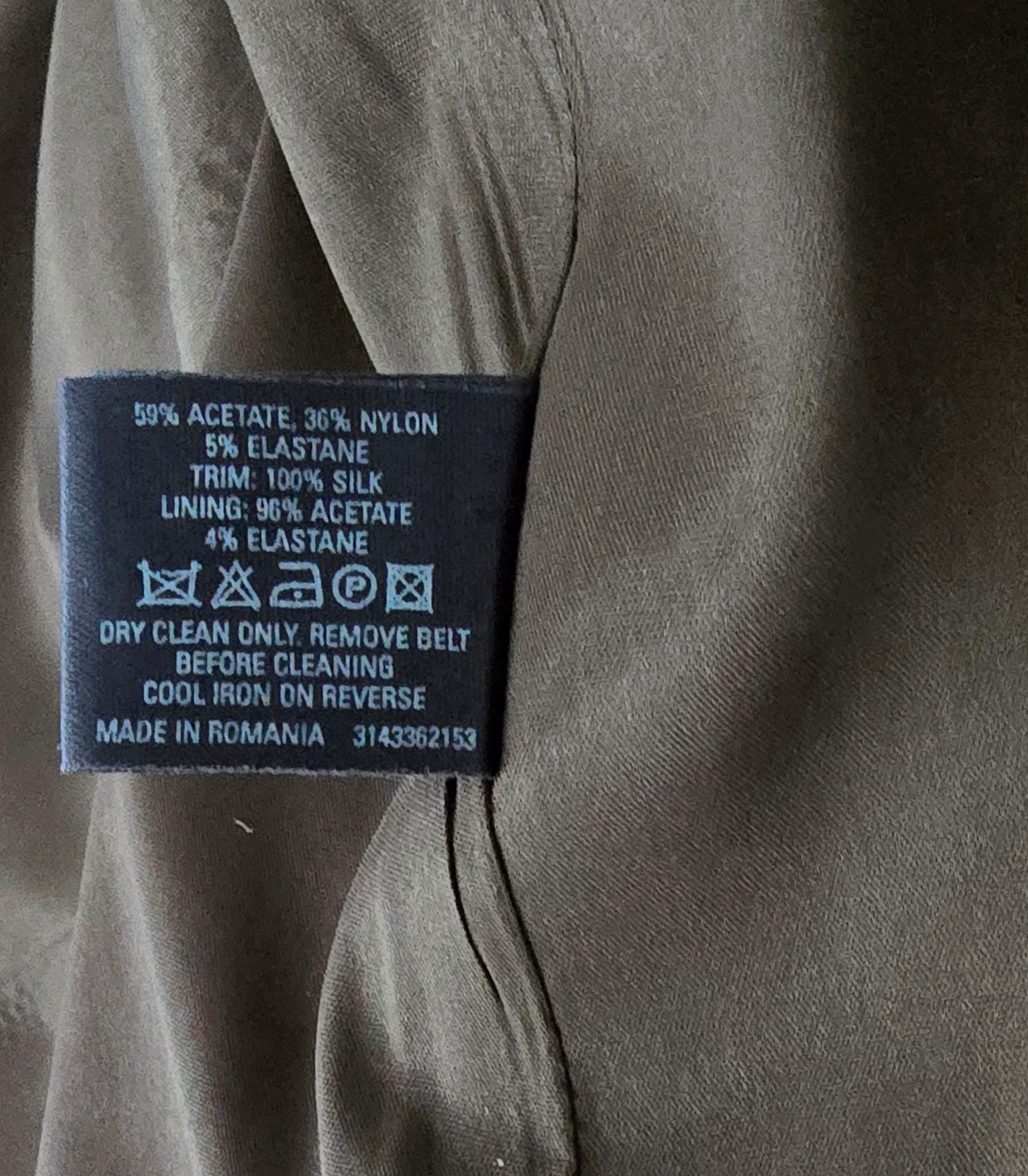 Coast Olive Green Satin Strapless Special Occasion Dress UK 16 US 12 EU 44 Timeless Fashions