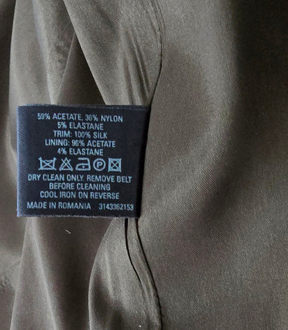 Coast Olive Green Satin Strapless Special Occasion Dress UK 16 US 12 EU 44 Timeless Fashions