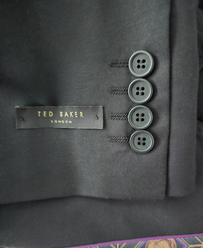 Ted Baker Men's Dark Blue Wool Suit Jacket UK 44 Timeless Fashions