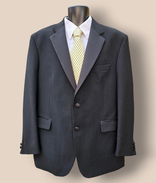 Marks & Spencer Mens Black Single Breasted Tuxedo Jacket UK 44 Timeless Fashions