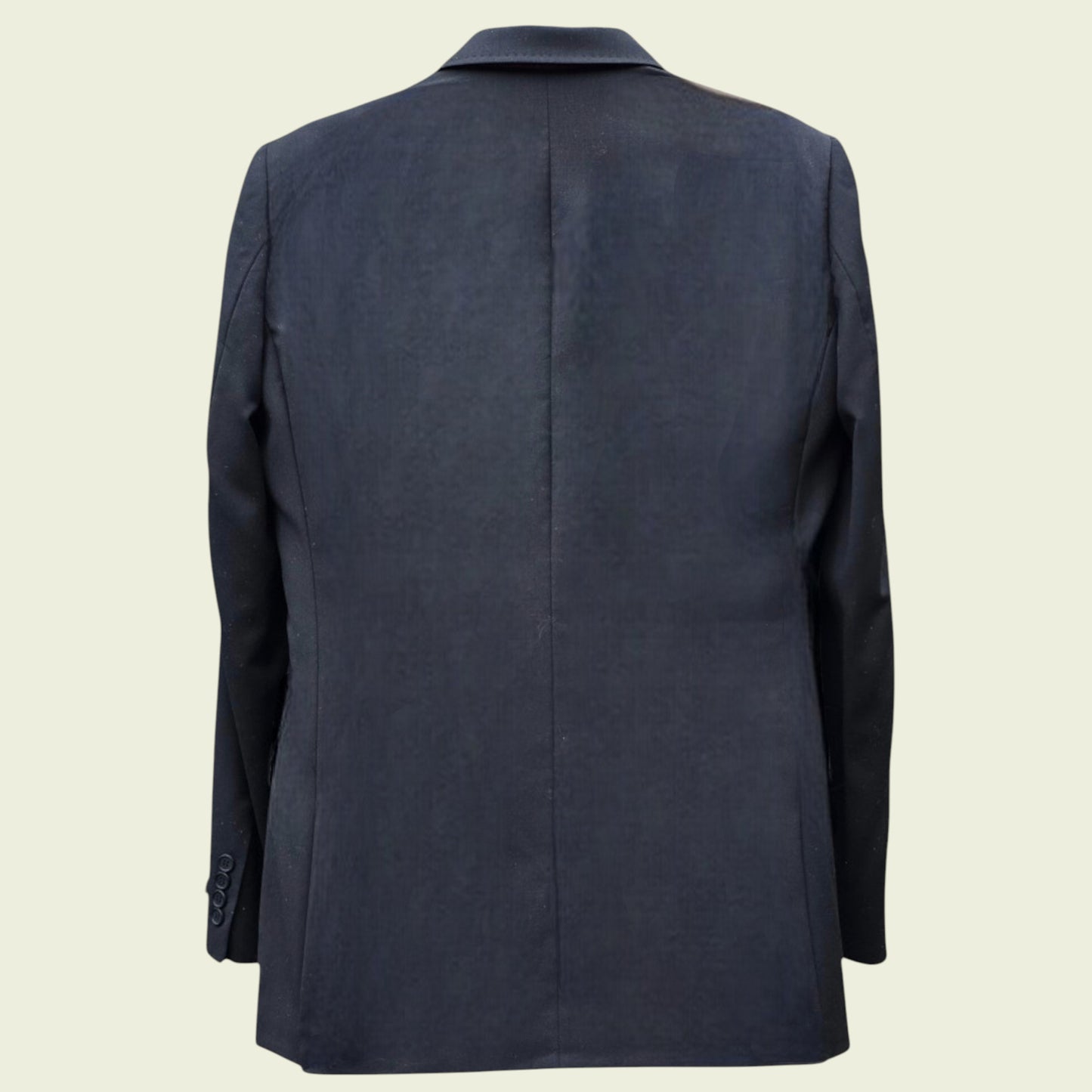 Dark blue jacket on a beige background