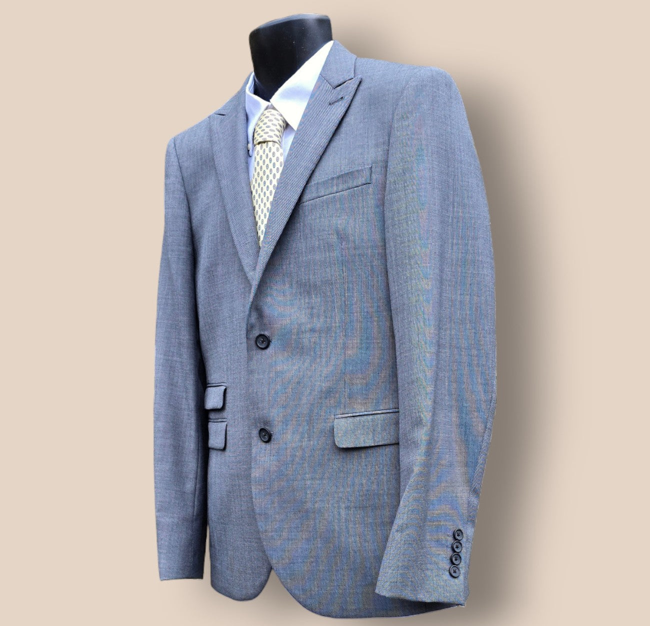 Next Mens Grey Slim Fit Long Line Single Breasted Jacket UK 40L Timeless Fashions