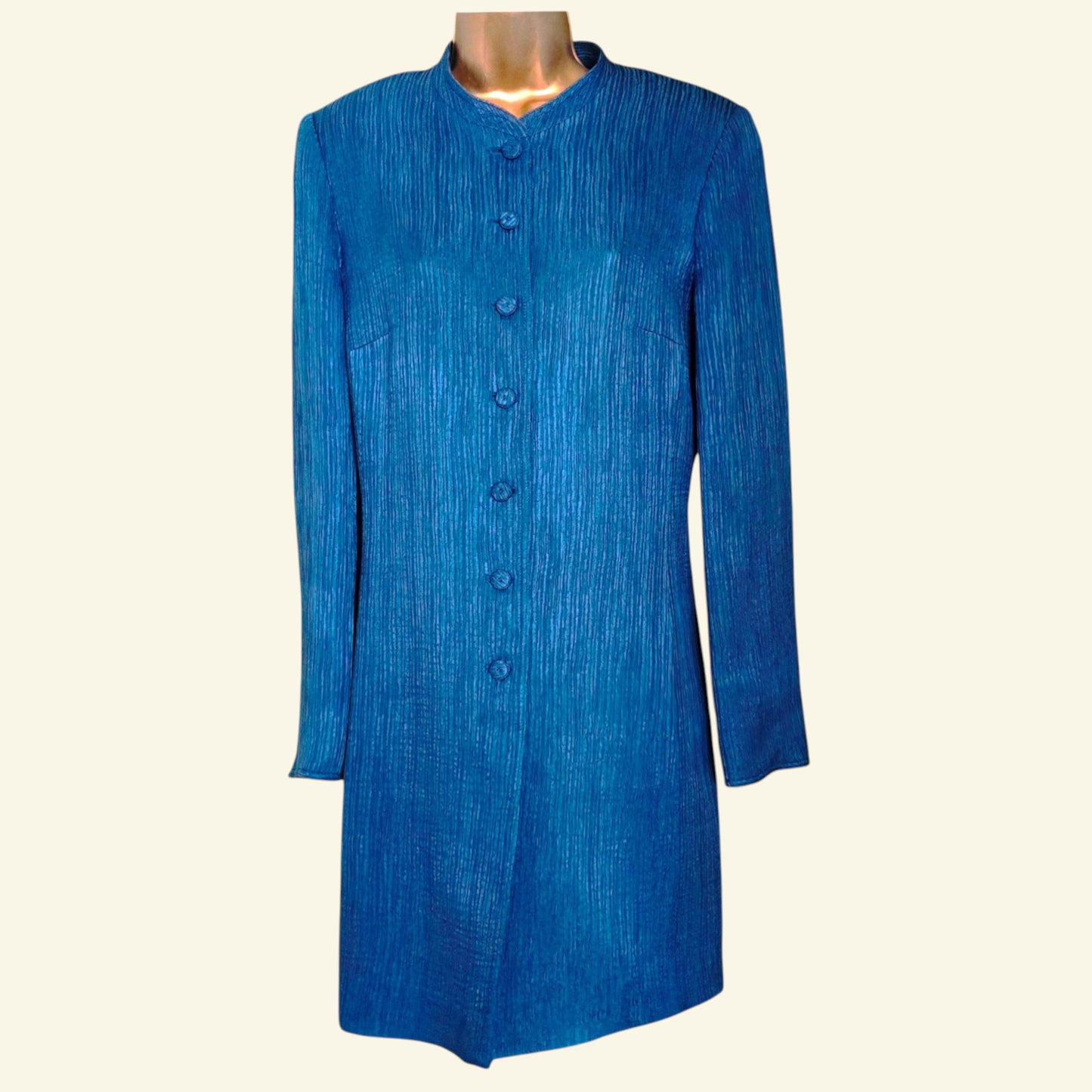 Blue jacket on a white background