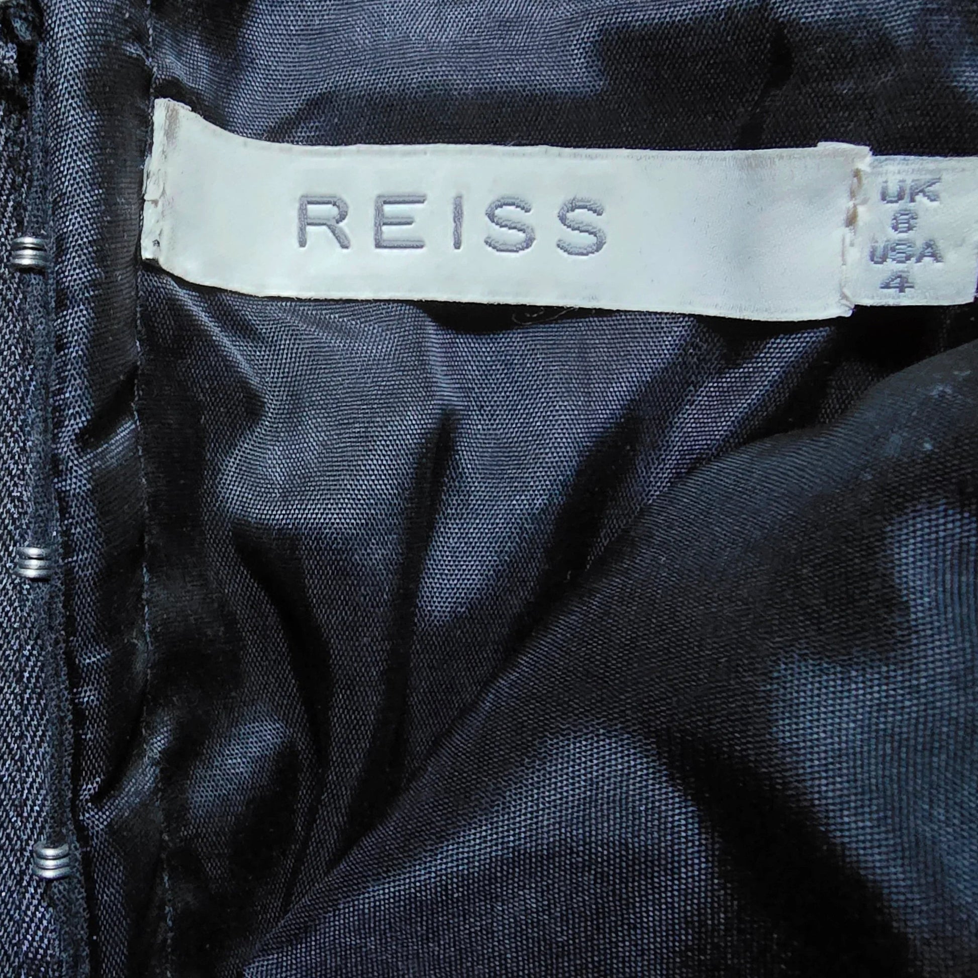 Reiss Women's Black & Purple Helga Evening Dress UK 8 US 4 EU 36 - Timelessfashions